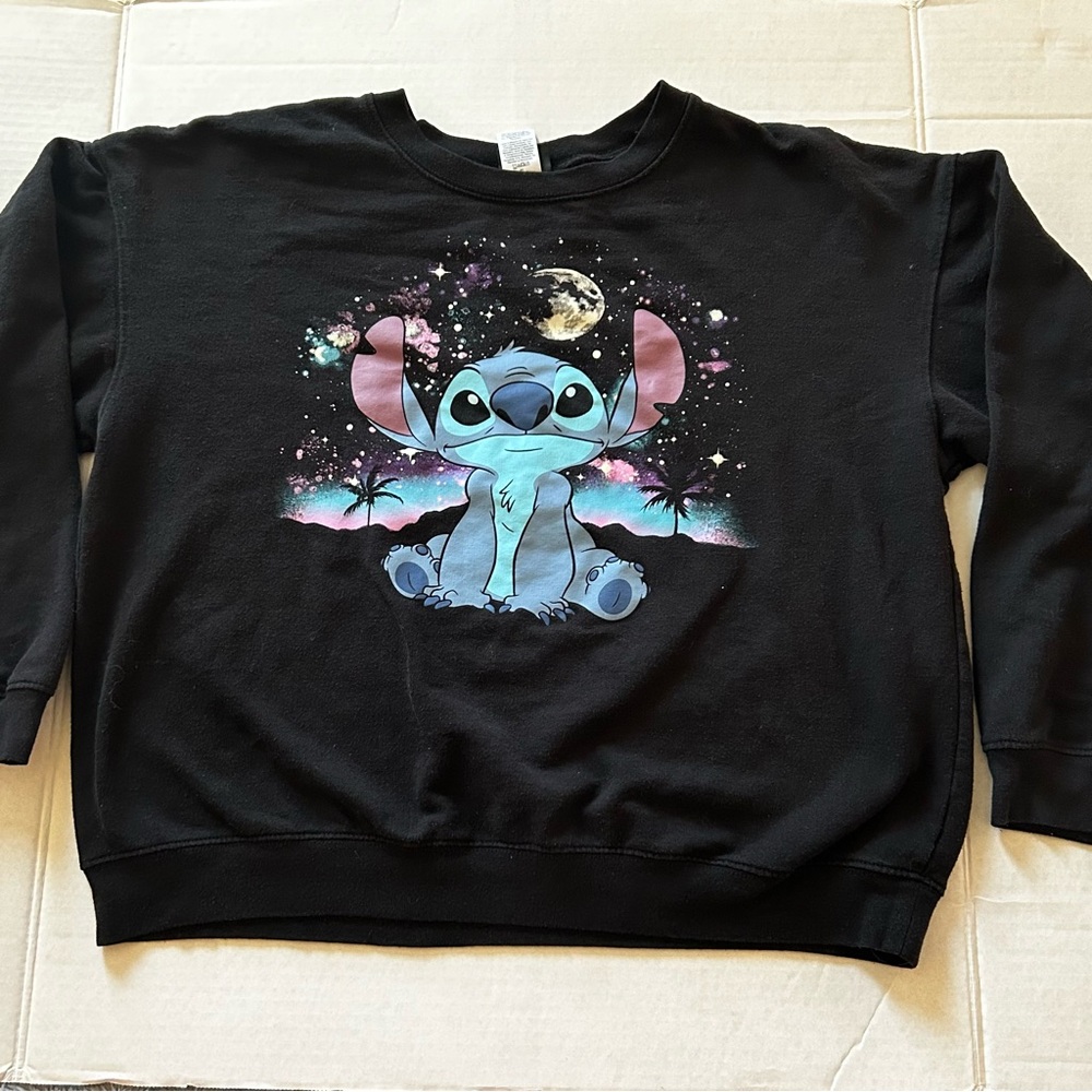 Disney Stitch Moon Galaxy Sweatshirt Junior XXL